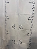 COPRILETTO SINGOLO IN COTONE BIANCO C/INTAGLIO