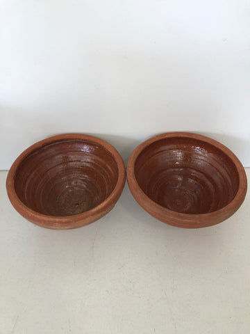 COPPIA TAZZE "NAPPE" IN TERRACOTTA H8XDIAMETRO15 CM