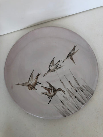 PIATTO MURALE ROTONDO IN CERAMICA CALTAGIRONE DIAMETRO 23 CM