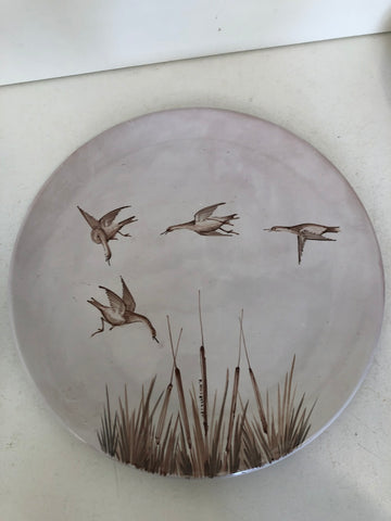 PIATTO MURALE ROTONDO IN CERAMICA CALTAGIRONE DIAMETRO 35 CM