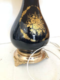 LAMPADA IN CERAMICA BLU C/PARALUME H63XDIAM20 CM