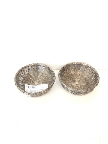 COPPIA SOTTOBOTTIGLIA IN FERRO ARGENTATO H4D11 CM
