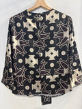 MAGLIA OLGA DAMIANI TGM NERO/BEIGE/BORDEAUX FANTASIA