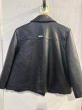 GIUBBINO CORTO TWINSET TGM NERO IN SIMILPELLE