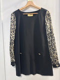 MAXI MAGLIA ABITO IAN13 TG44 NERO C/MANICHE MACULATO