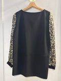 MAXI MAGLIA ABITO IAN13 TG44 NERO C/MANICHE MACULATO
