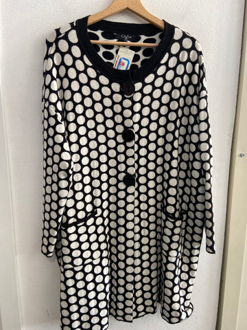 GIACCA CHIKA TGXL NERO/BIANCO A POIS