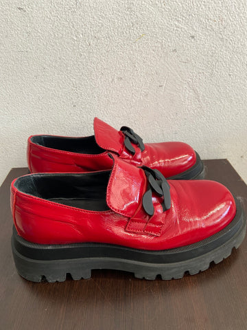 MOCASSINO LEMARE' MIS.37 ROSSO/NERO