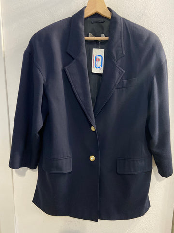 GIACCA BLAZER MARELLA VINTAGE TG42 BLU LANA