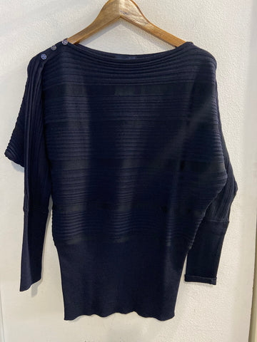 MAGLIONE LUISA SPAGNOLI TGS MISTO LANA BLU SCURO