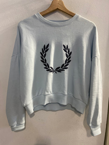 FELPA CORTA FRED PERRY TG42 AZZURRO CHIARO