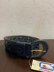 CINTURONE BLU DONNA INTAGLIATO