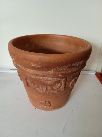 CACHE POT IN TERRACOTTA H23XDIIAMETRO25 CM + TRIS PIEDI