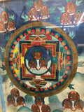PITTURA THANGKA TIBETANO MANDALA MEDITAZIONE 45X40