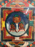 PITTURA THANGKA TIBETANO MANDALA MEDITAZIONE 45X40