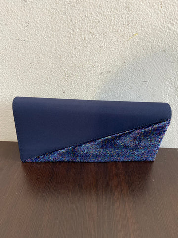 POCHETTE REBECCA NOLENAR BLU STRASS