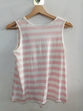 CANOTTA GUESS TGS ROSA/BIANCO A RIGHE DONNA