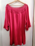 COPRICOSTUME CALZEDONIA TGL FUCSIA C/RICAMO