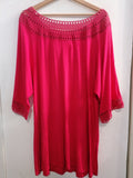 COPRICOSTUME CALZEDONIA TGL FUCSIA C/RICAMO