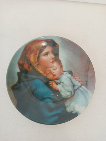 PIATTO RELIGIOSO PORCELLANA LIMOGES H2XDIAETRO14 CM