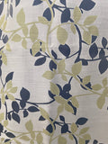 COPPIA TENDE L140X250CM BIANCO FANTASIA FOGLIE VERDI