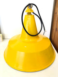 SOSPENSIONE IN METALLO GIALLO TIPO HUNA H28D40CM(C/IMPERFEZIONE)