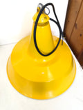 SOSPENSIONE IN METALLO GIALLO TIPO HUNA H28D40CM(C/IMPERFEZIONE)