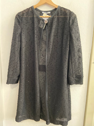 GIACCA CARDIGAN TG44 NERO PAILETTES
