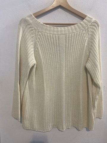 MAGLIONCINO DONNA TGM IN VISCOSA E SETA BIANCO
