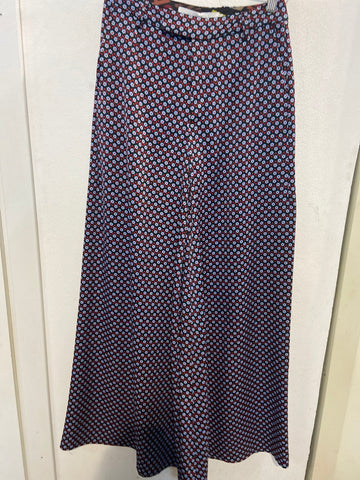 PANTALONE LARGO SILVIAN HEACH MIS.38 NERO A FIORELLINI AZZURRO/ROSSO