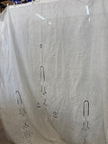 TENDA L212X280CM MISTO LINO BIANCO C/INTAGLIO