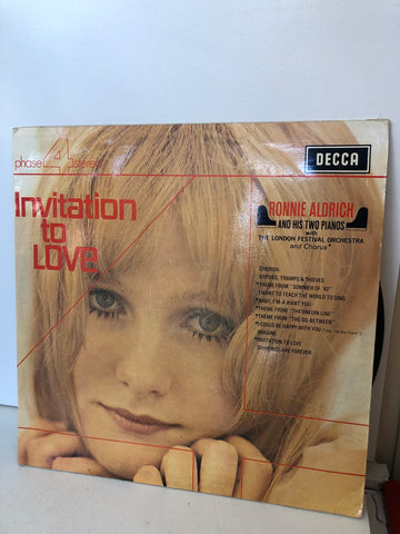 DISCO VINILE LP 33 GIRI INVITATION TO LOVE - RONNIE ALDRICH