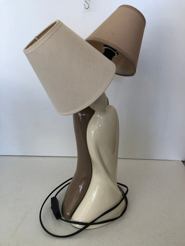 LAMPADA DUE LUCI SPOSI IN PORCELLANA H50XL15XP15 CM