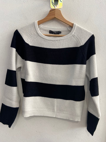 MAGLIONE BACI&ABBRACCI TGM BIANCO/NERO LAME'