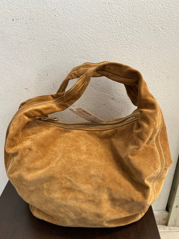BORSA CARSHOE DOPPIO MANICO CAMOSCIO COGNAC