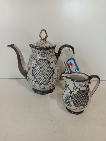 TEIERA + LATTIERA IN PORCELLANA BAVARIA VINTAGE