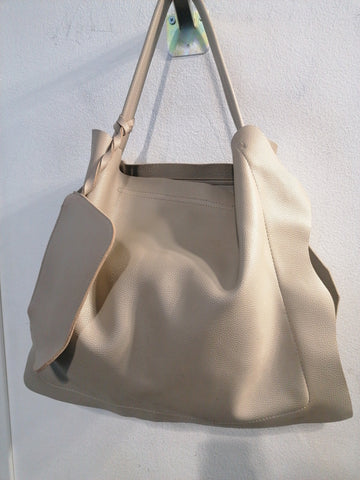 BORSA A MANO IN SIMILPELLE BEIGE