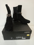 STIVALETTO LORIBLU MIS.39 NERO C/CATENA STRASS C/SCATOLO