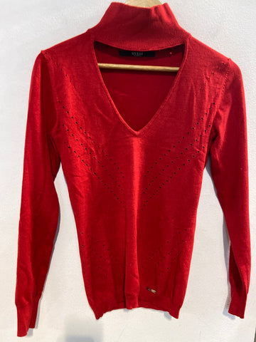 MAGLIA GUESS TGM ROSSO CON COLLO