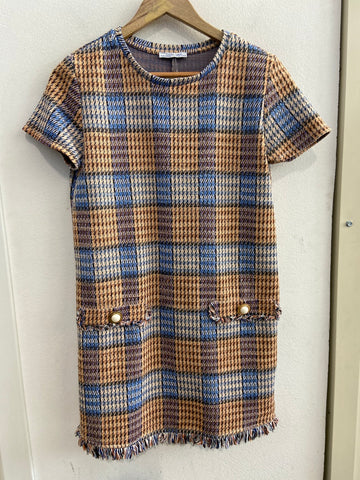 ABITO ZARA TGM AZZURRO/SALMONE