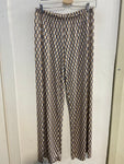 PANTALONE ELLEI TG48 BEIGE/AZZURRO DONNA