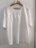 MAGLIA BLUE SEVEN TGXL BIANCO C/PERLINE