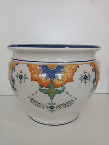 CACHE POT IN PORCELLANA FACCIOLINI CASTELLI H30XDIAMETRO30 CM
