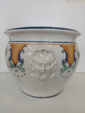 CACHE POT IN PORCELLANA FACCIOLINI CASTELLI H30XDIAMETRO30 CM