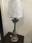 TORCIERE/LAMPADA IN PELTRO H67XD15CM