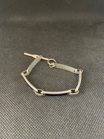 BRACCIALE IN ACCIAIO SMALTATO BLU
