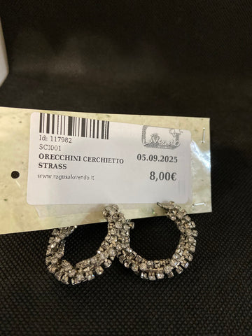 ORECCHINI CERCHIETTO STRASS