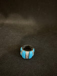 ANELLO FASCIA BYSIMON IN ARG925 AZZURRO C/STRASS