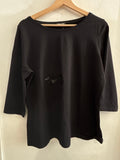 MAGLIA ELENA MIRO' TGL NERO C/STRASS