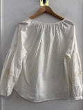 CAMICIA MUSY MUSE TG.S/M IN COTONE BIANCO C/RICAMO